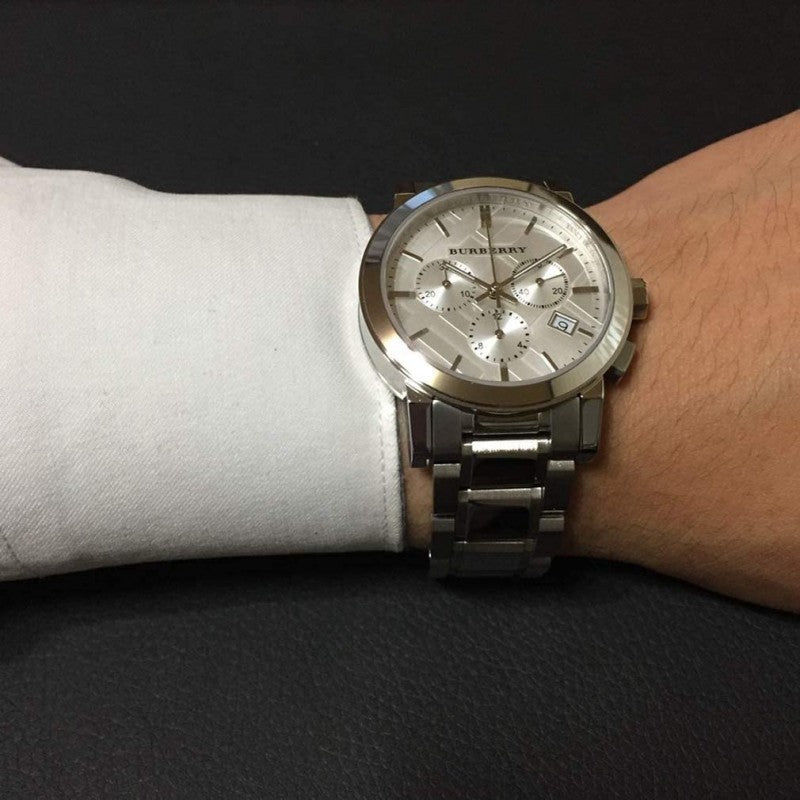  Shop Authentic Burberry The City White Dial Silver Steel Strap Watch for Men - BU9750 - Luxxuri