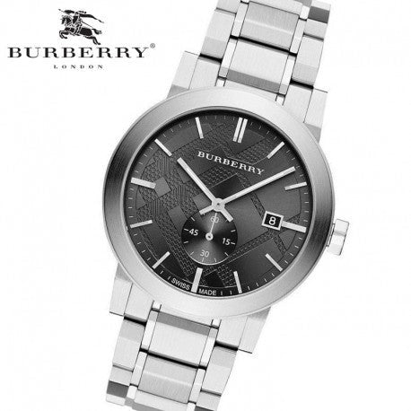  Shop Authentic Burberry The City Black Dial Silver Steel Strap Watch for Men - BU9901 - Luxxuri