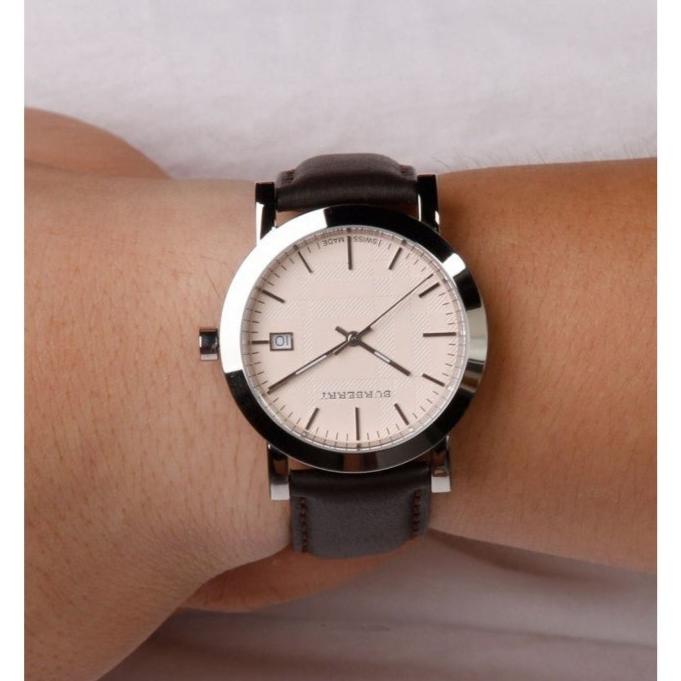  Shop Authentic Burberry Heritage Beige Dial Brown Leather Strap Watch for Men - BU1777 - Luxxuri