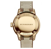  Shop Authentic Burberry The Classic Gold Dial Brown Leather Strap Watch for Women - BU10114 - Luxxuri