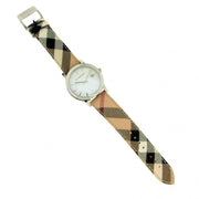 Shop Authentic Burberry The City Diamonds Mother of Pearl Dial Brown Leather Strap Watch for Women - BU9226 - Luxxuri