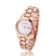  Shop Authentic Burberry The City White Dial Rose Gold Steel Strap Watch for Women - BU9104 - Luxxuri