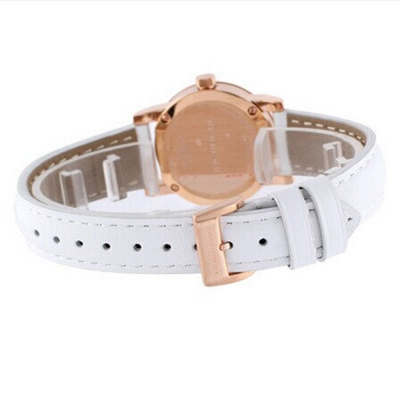  Shop Authentic Burberry The City White Dial White Leather Strap Watch for Women - BU9209 - Luxxuri