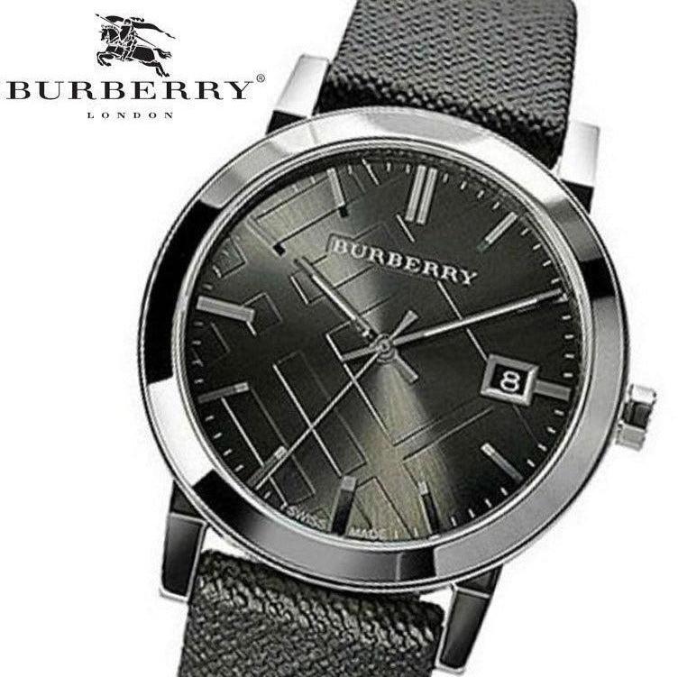 Shop Authentic Burberry Heritage Grey Dial Black Leather Strap Watch for Men - BU9024 - Luxxuri