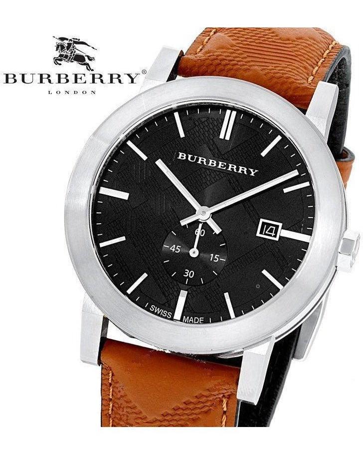  Shop Authentic Burberry The City Black Dial Brown Leather Strap Watch for Men - BU9905 - Luxxuri