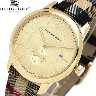  Shop Authentic Burberry The Classic Round Gold Dial Brown Leather Strap Unisex Watch  - BU10001 - Luxxuri