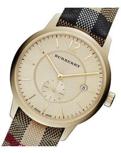  Shop Authentic Burberry The Classic Round Gold Dial Brown Leather Strap Unisex Watch  - BU10001 - Luxxuri