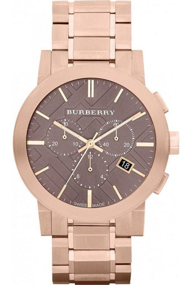  Shop Authentic Burberry The City Grey Dial Rose Gold Steel Strap Unisex Watch - BU9754 - Luxxuri