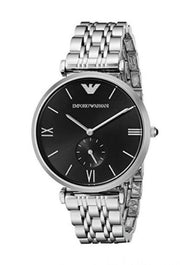  Shop Authentic Emporio Armani Retro Black Dial Silver Steel Strap Watch For Men - AR1676 - Luxxuri