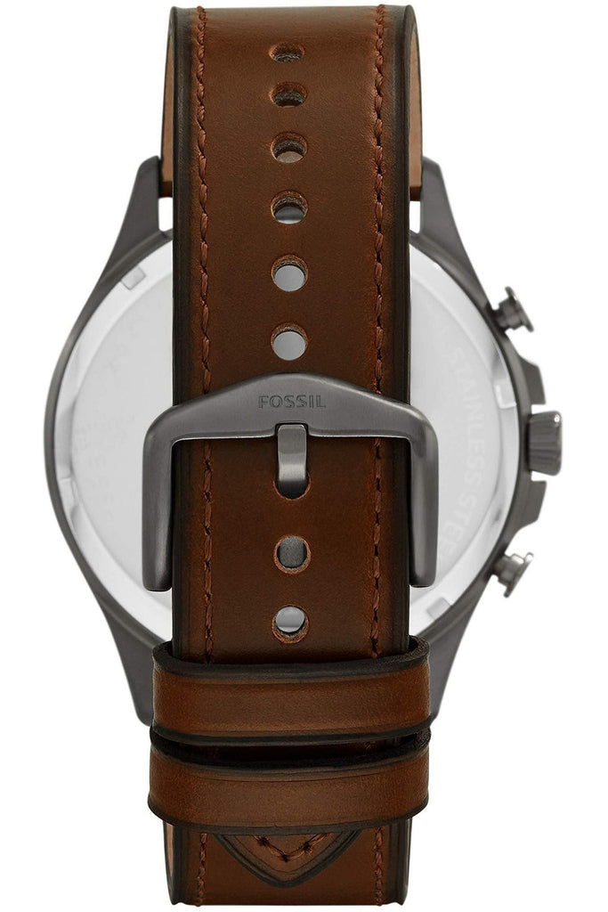  Shop Authentic Fossil Forrester Chronograph Grey Dial Brown Leather Strap Watch for Men - FS5815 - Luxxuri