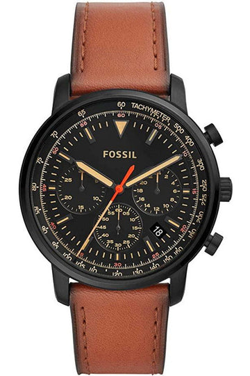  Shop Authentic Fossil Goodwin Luggage Chronograph Black Dial Brown Leather Strap Watch for Men - FS5501 - Luxxuri