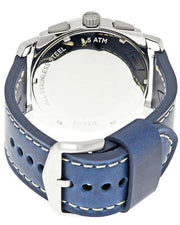  Shop Authentic Fossil Machine Chronograph Blue Dial Blue Leather Strap Watch for Men - FS5262 - Luxxuri