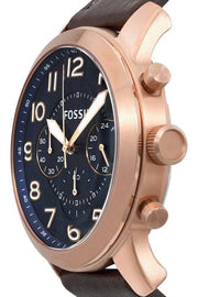  Shop Authentic Fossil Pilot 54 Chronograph Blue Dial Brown Leather Strap Watch for Men - FS5204 - Luxxuri