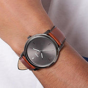  Shop Authentic Fossil The Minimalist 3H Grey Dial Brown Leather Strap Watch for Men - FS5479 - Luxxuri