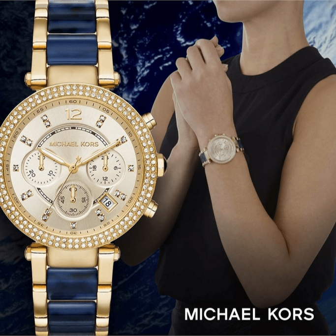  Shop Authentic Michael Kors Parker Gold Dial Two Tone Steel Strap Watch for Women - MK6238 - Luxxuri