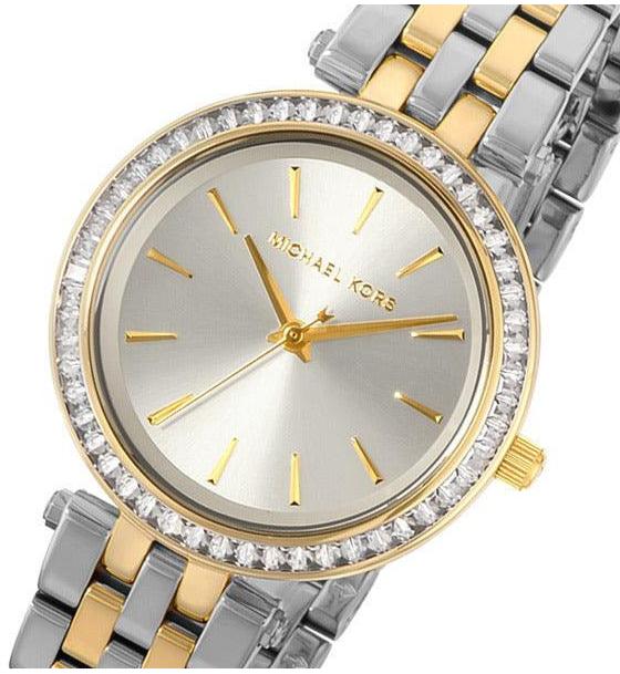  Shop Authentic Michael Kors Darci Silver Dial Two Tone Steel Strap Watch for Women - MK3405 - Luxxuri