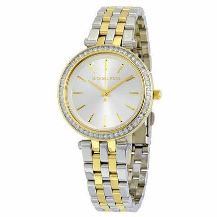  Shop Authentic Michael Kors Darci Silver Dial Two Tone Steel Strap Watch for Women - MK3405 - Luxxuri