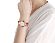  Shop Authentic Bvlgari Divas Dream Diamonds Mother of Pearl Dial Red Leather Strap Watch for Women - DREAM102840 - Luxxuri