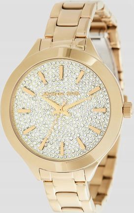  Shop Authentic Michael Kors Slim Runway Crystals Gold Dial Gold Steel Strap Watch for Women - MK1046 - Luxxuri