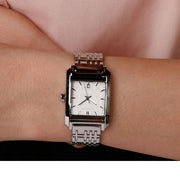  Shop Authentic Burberry Nova Check Square White Dial Silver Steel Strap Watch for Women - BU1572 - Luxxuri