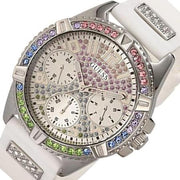  Shop Authentic Guess Frontier Diamonds Silver Dial White Rubber Strap Watch for Women - GW0045L1 - Luxxuri