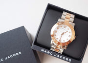  Shop Authentic Marc Jacobs Amy Silver Dial Two Tone Steel Strap Watch for Women - MBM3194 - Luxxuri
