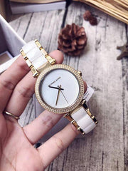  Shop Authentic Michael Kors Parker Mother of Pearl Dial Two Tone Steel Strap Watch for Women - MK6400 - Luxxuri