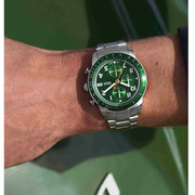  Shop Authentic Fossil Sport Tourer Chronograph Green Dial Silver Steel Strap Watch for Men - FS6048 - Luxxuri