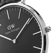  Shop Authentic Daniel Wellington Classic Sheffield Black Dial Black Leather Strap Watch For Men - DW00100133 - Luxxuri