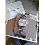  Shop Authentic Burberry The City Silver Diamonds Dial Silver Steel Strap Watch for Women - BU9230 - Luxxuri