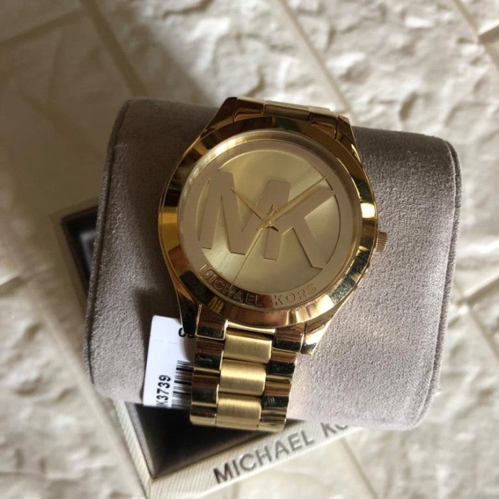  Shop Authentic Michael Kors Slim Runway Analog Gold Dial Gold Steel Strap Watch For Women - MK3739 - Luxxuri
