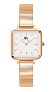  Shop Authentic Daniel Wellington Quadro Studio White Dial Rose Gold Mesh Strap Watch For Women - DW00100517 - Luxxuri