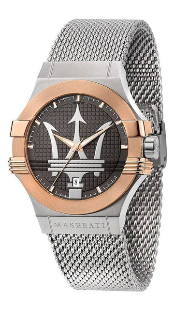  Shop Authentic Maserati Potenza Quartz Grey Dial Silver Mesh Bracelet Watch For Men - R8853108007 - Luxxuri
