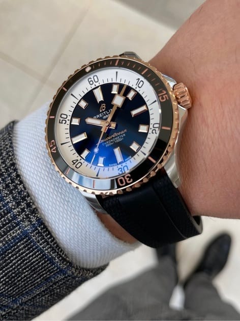  Shop Authentic Breitling Superocean Automatic 42 Black Dial Black Rubber Strap Watch for Men - U17375211B1S1 - Luxxuri