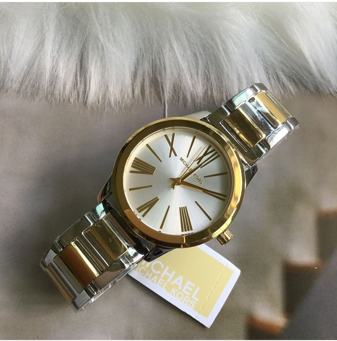  Shop Authentic Michael Kors Hartman Quartz White Dial Two Tone Steel Strap Watch For Women - MK3521 - Luxxuri