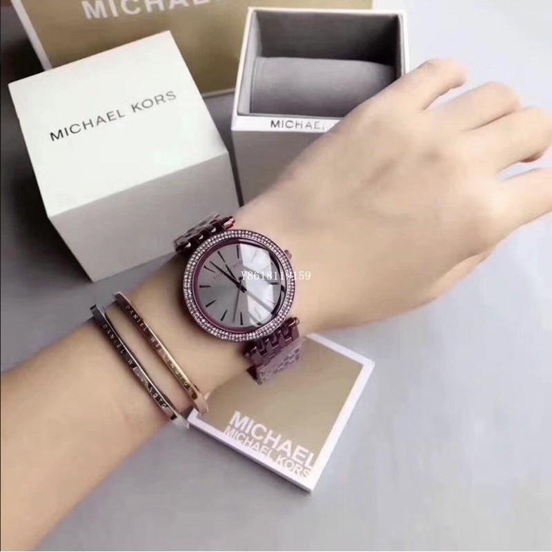  Shop Authentic Michael Kors Darci Black Dial Purple Steel Strap Watch for Women - MK3554 - Luxxuri