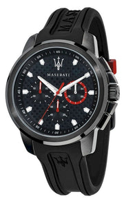  Shop Authentic Maserati SFIDA Chronograph Quartz Stainless Steel Black Dial Watch For Men - R8851123007 - Luxxuri