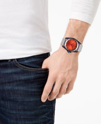  Shop Authentic Emporio Armani Sigma Analog Orange Dial Grey Silicone Strap Watch For Men - AR11218 - Luxxuri