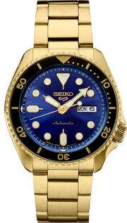  Shop Authentic Seiko 5 Sports US Special Edition Automatic Blue Dial Gold Steel Strap Watch For Men - SRPK20 - Luxxuri