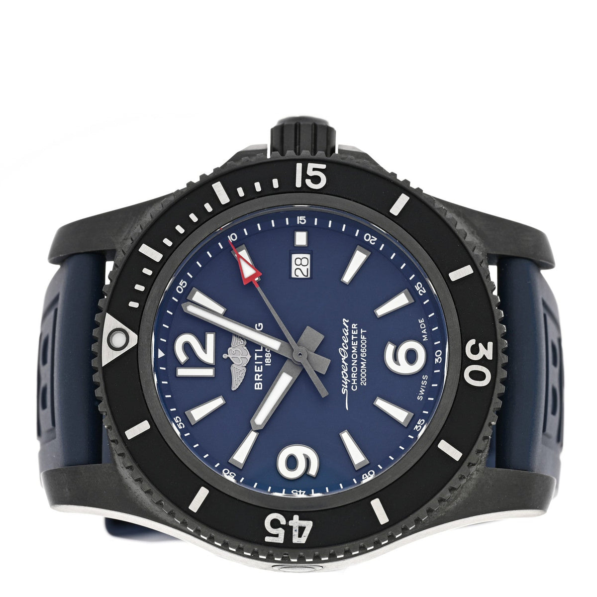  Shop Authentic Breitling Superocean Automatic 46mm Blue Dial Blue Rubber Strap Watch for Men - M17368D71C1S1 - Luxxuri