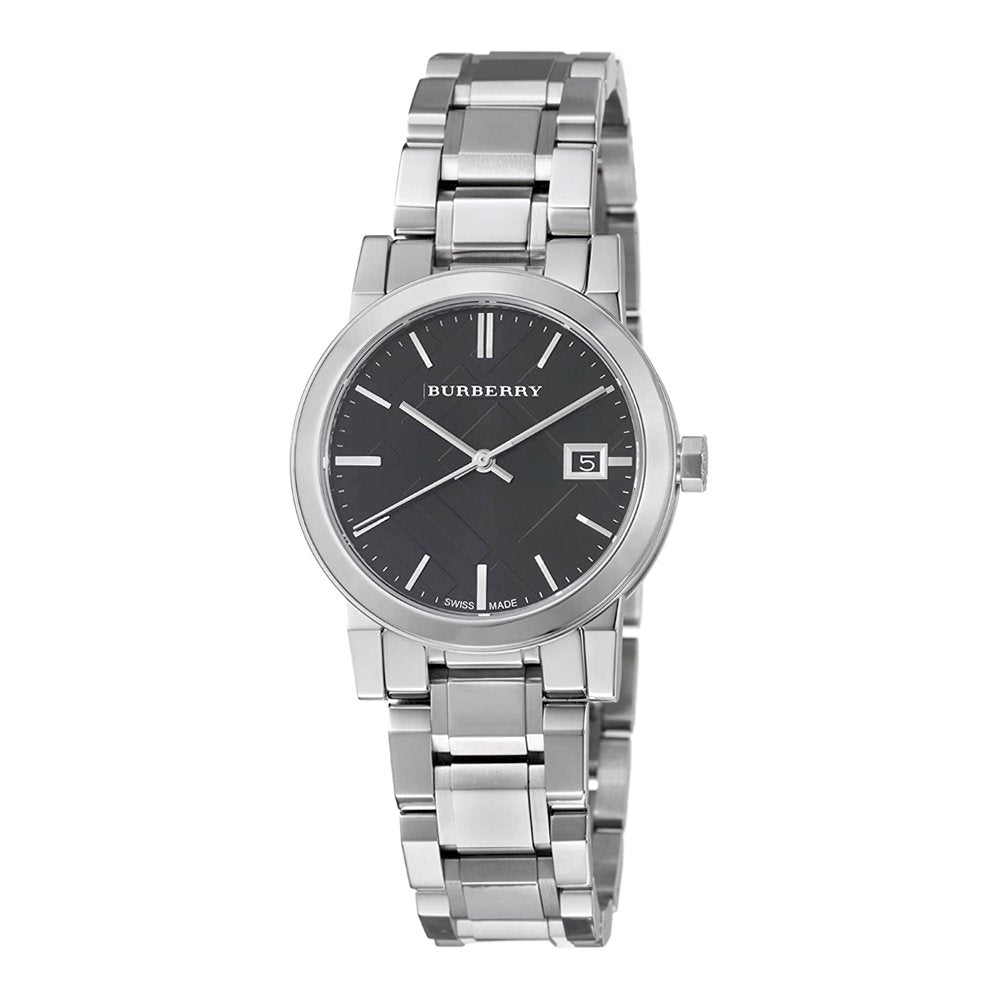  Shop Authentic Burberry The City Black Dial Silver Steel Strap Watch for Women - BU9101 - Luxxuri