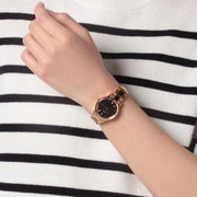  Shop Authentic Daniel Wellington Iconic Link Black Dial Rose Gold Steel Strap Watch for Women - DW00100210 - Luxxuri