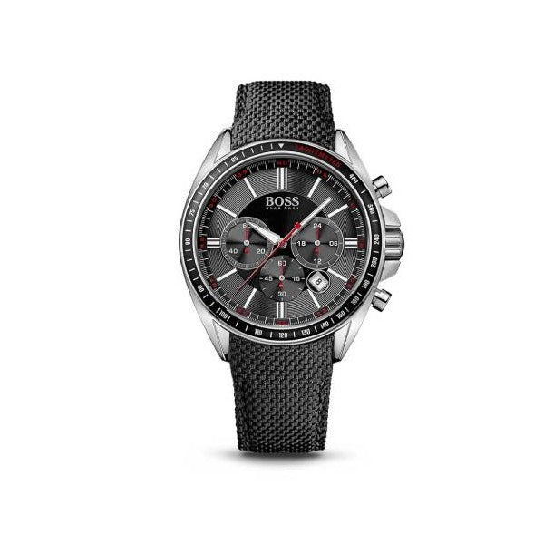  Shop Authentic Hugo Boss Driver Black Dial Black Leather Strap Watch for Men -1513087 - Luxxuri
