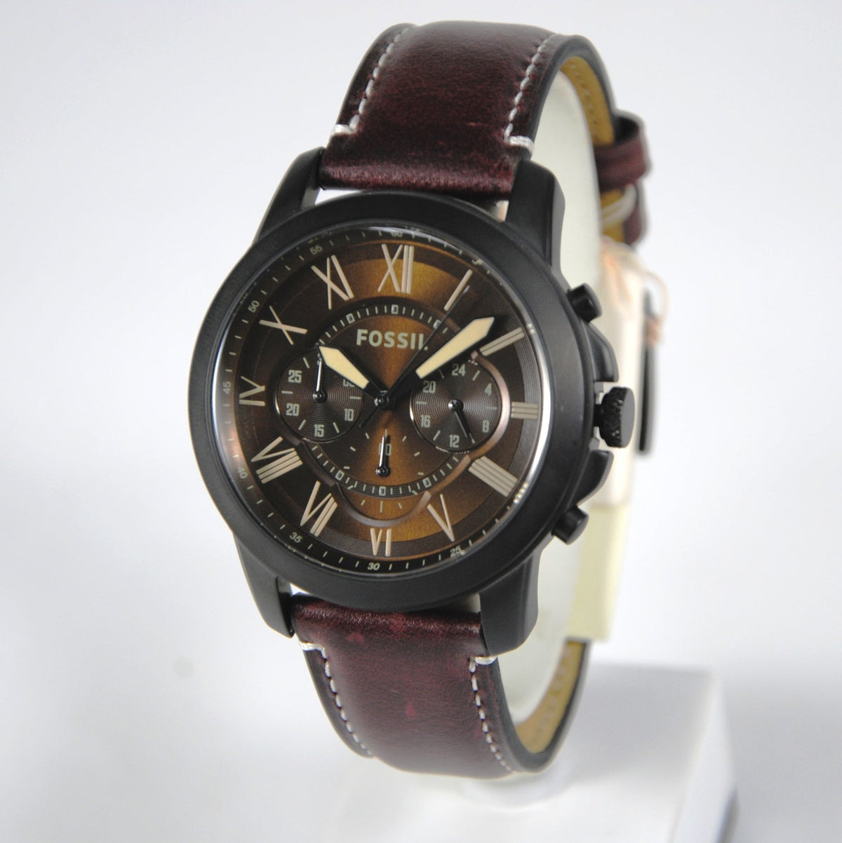  Shop Authentic Fossil Grant Chronograph Brown Dial Brown Leather Strap Watch for Men - FS5088 - Luxxuri