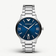  Shop Authentic Emporio Armani Giovanni Quartz Blue Dial Silver Steel Strap Watch For Men - AR11227 - Luxxuri