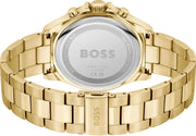  Shop Authentic Hugo Boss Troper Chronograph Green Dial Gold Steel Strap Watch For Men - 1514059 - Luxxuri