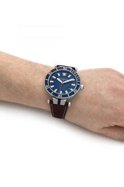  Shop Authentic Versace Greca Sport Analog Blue Dial Brown Leather Strap Watch For Men - VEZ300121 - Luxxuri
