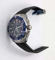  Shop Authentic Tag Heuer Aquaracer Chronograph Blue Dial Black Rubber Strap Watch for Men - CAY111B.FT6041 - Luxxuri