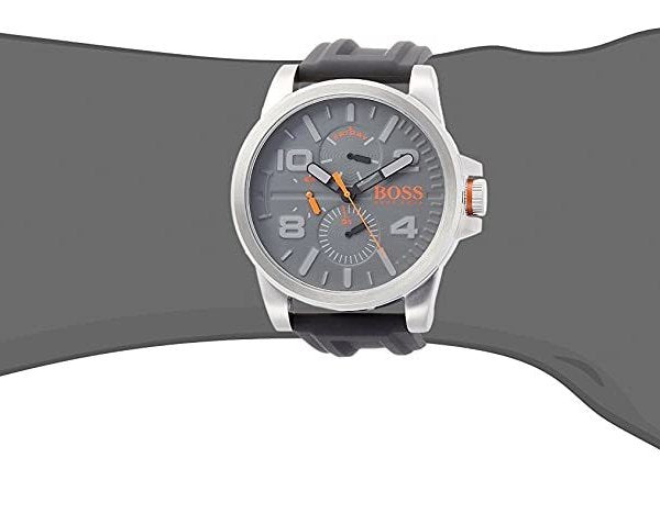  Shop Authentic Hugo Boss Detroit Sport Analog Grey Dial Grey Rubber Strap Watch For Men - 1550007 - Luxxuri