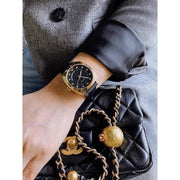  Shop Authentic Gucci GG2570 Quartz Black Dial Black Leather Strap Watch For Women - YA142408 - Luxxuri